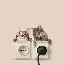 Load image into Gallery viewer, 4pcs/Set PVC Decorative Stickers Cat Dog Cartoon Wall Sticker Switch Wall Sticker Bedroom Removable Waterproof