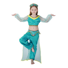 Load image into Gallery viewer, Children's Day Halloween Green Arab Girls' Costume Children's Belly Dance Clothes India Dancing Dress