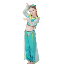 Load image into Gallery viewer, Children's Day Halloween Green Arab Girls' Costume Children's Belly Dance Clothes India Dancing Dress