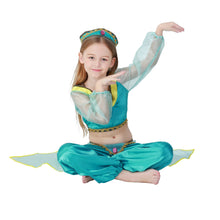 Load image into Gallery viewer, Children's Day Halloween Green Arab Girls' Costume Children's Belly Dance Clothes India Dancing Dress