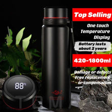 Load image into Gallery viewer, 420-1800ml Large Capacity 304 Stainless Steel Tumbler Vacuum Thermal Flask Thermos Water Coffee Tea Portable Bottle Dropship