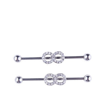 Load image into Gallery viewer, Ear Studs Ear Extender Personality Multiple Industrial Barbell Cross Bar Piercing Jewelry