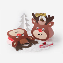 Load image into Gallery viewer, 10PCs Cute Portable Candy Box Christmas Packing Box Elk Candy Creative Packaging Cartoon Gift Box Christmas Box
