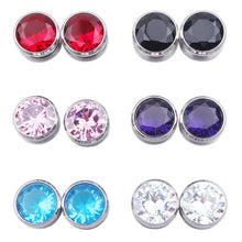 Load image into Gallery viewer, New Stainless Steel Gem Pulley Ear Stud Piercing Jewelry