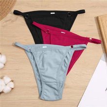 Load image into Gallery viewer, Cotton Briefs Panties Women 3Pcs/set Sexy Low Waist Underwear M-2XL Ladies Cotton Underpants Soft Feamle Lingerie 2021
