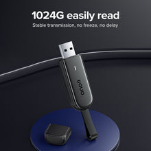 Load image into Gallery viewer, llano USB 3.2 Card Reader 2 in 1 SD TF Smart Card Reader 5Gbps with leather lanyard (Max 1024GB can read)