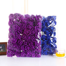 Load image into Gallery viewer, 50pcs Gold Powder Flowers Rose Perianth Simulation Gold Powder Blue Enchantress Roses