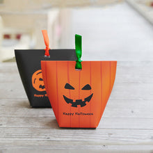 Load image into Gallery viewer, 10PCs Halloween Candy Box Pumpkin Folding DIY Packaging Paper Box Funny Pumpkin Packaging Box