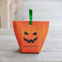 Load image into Gallery viewer, 10PCs Halloween Candy Box Pumpkin Folding DIY Packaging Paper Box Funny Pumpkin Packaging Box