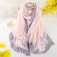 Load image into Gallery viewer, Spring and Summer New Silk Scarf Gift Silk Imitation Silk Women's Printed Imitation Mulberry Silk Beach Towel Shawl Scarf