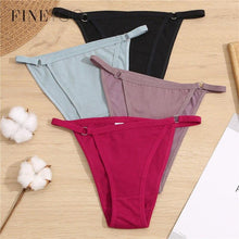 Load image into Gallery viewer, Cotton Briefs Panties Women 3Pcs/set Sexy Low Waist Underwear M-2XL Ladies Cotton Underpants Soft Feamle Lingerie 2021