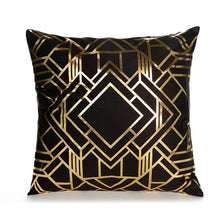Load image into Gallery viewer, 45cm Stamping Gold Pillowcase Retro European Style Sofa Cushion Cover Home Decorative Short Plush Pillow Cover Cushion Bed Car