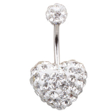 Load image into Gallery viewer, Hot Love Belly Ring Belly Ring Shambhala Full Diamond Navel Stud Piercing Jewelry