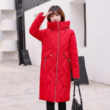 Load image into Gallery viewer, Winter Thicken Female Warm Long Parka Women Solid Color Loose Hooded Coat Jackets Outwear