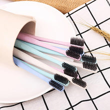 Load image into Gallery viewer, Toothbrush 10pcs Wheat Straw Environmentally Friendly Bamboo Charcoal Toothbrushes Toothbrushes with