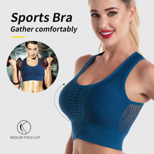 Load image into Gallery viewer, Women Sports Bra Sexy Mesh Breathable Sports Top Push Up Female Gym Fitness Sports Underwear Female