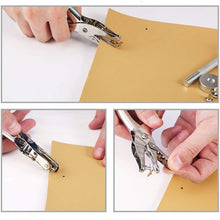 Load image into Gallery viewer, 480 Pcs Leather Rivets Double Cap Rivet Tubular Metal Studs with Punch Pliers Fixing Tools for DIY Leather Craft Rivets Rep Set