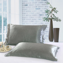 Load image into Gallery viewer, 48x74cm Pillowcase Artificial Silk Pillow Cover Solid Color Smooth Satin Pillows Covers for Bedding Sleeping Pillowcases 1/2 pcs