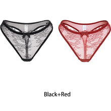 Load image into Gallery viewer, Varsbaby Sexy Transparent Lace 2Pcs Low-waist ThongPanties