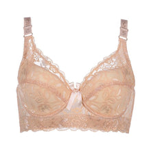 Load image into Gallery viewer, Women Embroidery Bra Anti-sag Gathered Bra Underwire Breathing Adjustable Bra Push-up Bras Plus Size 80B-105D