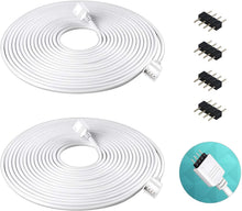 Load image into Gallery viewer, 4PIN RGB Extension Cable 30cm 1m 2m 3m 5m 10m White Black Copper Conduct Extend Wire With Needles For 2835 5050 LED Strip Light