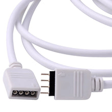 Load image into Gallery viewer, 4PIN RGB Extension Cable 30cm 1m 2m 3m 5m 10m White Black Copper Conduct Extend Wire With Needles For 2835 5050 LED Strip Light