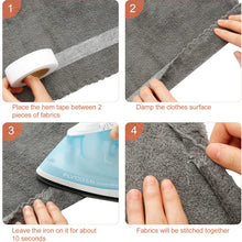 Load image into Gallery viewer, 4Pcs 10m*20mm Iron-on Hemming Tape Fabric Fusing Tape Fusible Bonding Web Adhesive Tape for Clothes Pants DIY Crafts Sewing Tool