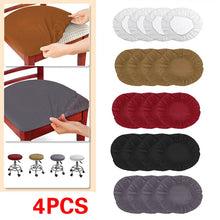 Load image into Gallery viewer, 4Pcs Stretch Elastic Dining Room Chair Seat Covers Seat Protector Universal Removable Washable Chair Seat Cushion Slipcover