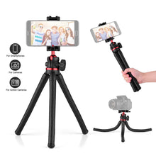 Load image into Gallery viewer, Flexible Octopus Phone Tripod 360 Degree Rotatable with 14 Screw Thread Integrated Phone Clamp Cold