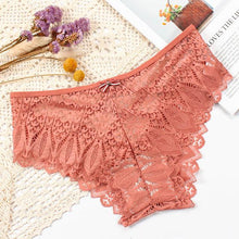 Load image into Gallery viewer, CINOON Sexy Panties Women Lace Low-waist Briefs Female Hollow Out Underwear Solid G String Lingerie Transparent Underpant