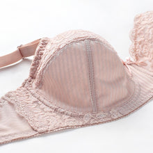 Load image into Gallery viewer, Women's Non Padded Lace Brassiere Sheer Underwire Plus Size Stripe Ultra-thin Bras Large Underwear