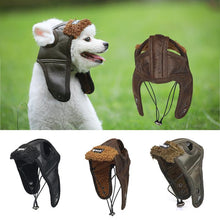 Load image into Gallery viewer, Warm Cosplay Dog Protection Hats Pet Aviator Cap Costume Windproof Autumn Winter Funny