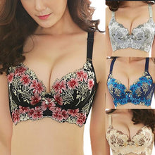 Load image into Gallery viewer, ECMLN 34-40 BC Sexy Lace Small Chest Thickened Gather No Steel Ring Bra Adjustable Underwear Thick Cup Gather Embroidery Bra