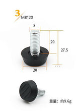 Load image into Gallery viewer, 10pcs! Height Adjustable Leveling Chair Leg Feet Furniture Mat Screw-in Base Sofa Bed Cabinet Table Floor Protector M10 M8 M6