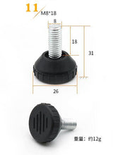 Load image into Gallery viewer, 10pcs! Height Adjustable Leveling Chair Leg Feet Furniture Mat Screw-in Base Sofa Bed Cabinet Table Floor Protector M10 M8 M6