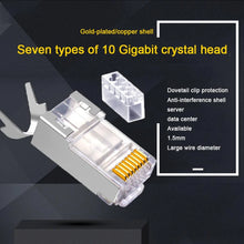 Load image into Gallery viewer, 5/10 Pieces CAT7 Metal Shielded RJ45 Connectors Modular Plug - Cat 7 8P8C Network RJ 45 Cable Crimp Ethernet Connector