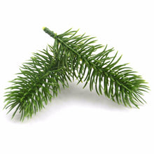 Load image into Gallery viewer, 5/20/100pcs Artificial Plastic Green Pine Plants Branches Wedding Home Party Decorations DIY ChristmasTree Handcraft Accessories