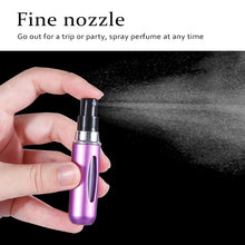 Load image into Gallery viewer, 5ml/8ml Perfume Mini Portable Refillable Aluminum Atomizer Bottle 5ml Refill Perfume Spray Bottle Cosmetic Container For Travel