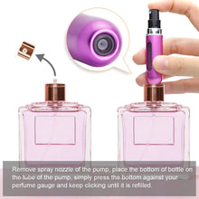 Load image into Gallery viewer, 5ml/8ml Perfume Mini Portable Refillable Aluminum Atomizer Bottle 5ml Refill Perfume Spray Bottle Cosmetic Container For Travel