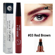 Load image into Gallery viewer, 5 Colors Eyebrow Tattoo Pen Waterproof 4 Points Eyebrow Pen Long Lasting Liquid Brow Pencil Natural Microblade Eyebrow Pencil