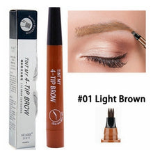 Load image into Gallery viewer, 5 Colors Eyebrow Tattoo Pen Waterproof 4 Points Eyebrow Pen Long Lasting Liquid Brow Pencil Natural Microblade Eyebrow Pencil