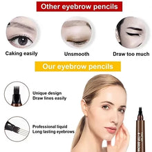 Load image into Gallery viewer, 5 Colors Eyebrow Tattoo Pen Waterproof 4 Points Eyebrow Pen Long Lasting Liquid Brow Pencil Natural Microblade Eyebrow Pencil