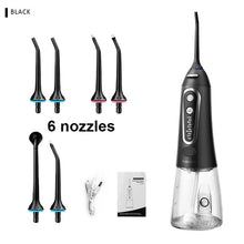 Load image into Gallery viewer, 5 Modes Oral Irrigator USB Rechargeable Water Floss Portable Dental Water Flosser Jet 300ml Irrigator Dental Teeth Cleaner+6 Jet