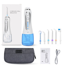 Load image into Gallery viewer, 5 Modes Oral Irrigator USB Rechargeable Water Floss Portable Dental Water Flosser Jet 300ml Irrigator Dental Teeth Cleaner+5 Jet
