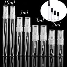 Load image into Gallery viewer, 5pcs/pack 2ML 3ML 5ML 10ML Clear Mini Perfume Glass Bottle Empty Cosmetics Bottle Sample Test Tube Thin Glass Vials Amber
