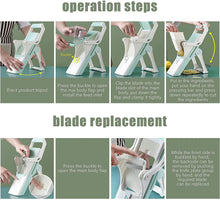 Load image into Gallery viewer, 5-in-1 safe multifunctional veggie chopper slicer manual mandolin chopper radish meat chopper kitchen accessory tool