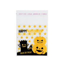 Load image into Gallery viewer, 50/100pcs Halloween Plastic Candy Bags Gift Cookie Bags Biscuits Snack Packaging Bags Happy Halloween Party Decoration Supplies