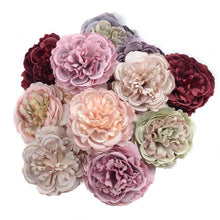 Load image into Gallery viewer, 50/100pcs 8cm Large Peony Artificial Silk Flower Head For Wedding Party Decoration Diy Scrapbooking Christmas Items Fake Flowers