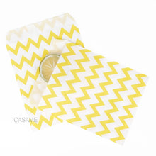Load image into Gallery viewer, 50pcs/ Lot treat candy bag high quality Party Favor Paper Bags Chevron Polka Dot Stripe Printed Paper craft Bags Bakery Bags