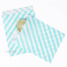 Load image into Gallery viewer, 50pcs/ Lot treat candy bag high quality Party Favor Paper Bags Chevron Polka Dot Stripe Printed Paper craft Bags Bakery Bags